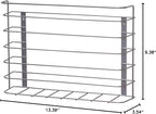 Household Essentials Tall Door Mount Cabinet Organizer with Steel Wire Frame in Nickel Powder Finish, Silver Cutting Board Holder (Pack of 5) - Image 5