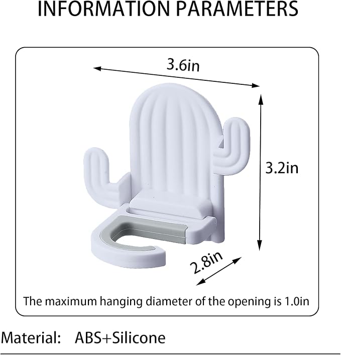 YZShun Broom and Mop Holder Wall Mount (White 4PCS) - Image 2