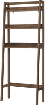 UTEX Over Toilet Bathroom Organizer, 3-Tier Storage Shelf Rack, Wood Grain - Image 7