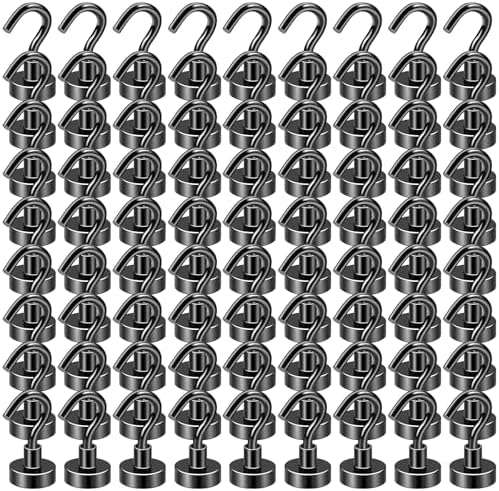 DIYMAG Magnetic Hooks 100pcs 30lbs Cruise Essentials 2026 Magnet Hook Black by DIYMAG