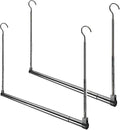 Adjustable Hanging Closet Rod, Extender Hanging Rod, Closet Hanging Organizer, Heavy Duty Closet Bar, Hanging Rod (Black, 2 Pack) by Yeetburg