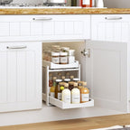 MHXW SXPN Bamboo Under Sink Organizer, 2 Pack Pull Out Cabinet Organizer - Image 2