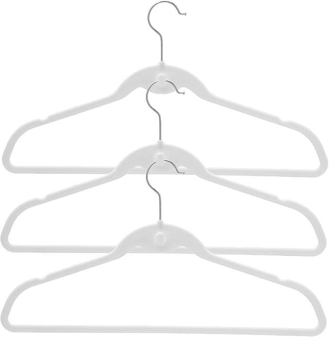 Prettyia White Hangers,Cascading Hangers,Space Saving Hangers by Prettyia