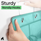 GORILLA GRIP Over the Door Shoe Organizer, 24 Large Pockets, Turquoise | Breathable Mesh Pocket, Space Saving Hanging Storage Holder, Closet Rack Hanger for Shoes, Pantry and Bathroom Accessories - Image 9