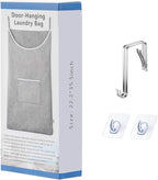 SAVERHO X-Large Door Hanging Hamper Bag,2 Pack Large Capacity Hanging Laundry Hamper Basket with Wide Opening Dirty Clothes Laundry Hamper Storage Bag Size 35X22inch(Grey-2Pack) - Image 7