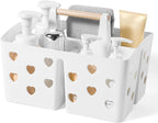 Portable Shower Caddy Plastic Shower Basket Organizer with Handle, White by Anyoifax