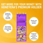 Honeyera Plush Storage (Patent Pending) - Plush Hammock Net Over Door Organizer for Stuffies, Baby Accessories, Toy/Hammock Hanging Storage Big Girls Toddler Large Bag Animals (Purple) - Image 6