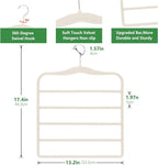 Magic Pants Velvet Hangers for Organization and Storage - Space Saving, 5 Pack Dorm Room Essentials for College Students Girls - Image 4