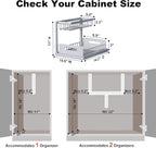 REALINN Under Sink Organizer, Pull Out Cabinet Organizer 2 Tier - Image 2