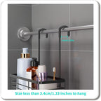 HapiRm Hanging Shower Caddy Organizer - No Drilling Shower Organizer with Hooks, Rustproof & Waterproof 304 Stainless Steel Bathroom Shelves - Black (1 Basket) - Image 5