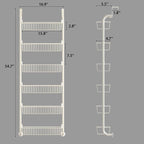MIAOLI Over the Door Pantry Organizers and Storage, 6-Tier Spice Rack, Home & Kitchen Storage Shelves for Cabinet, Large Capacity Hanging Seasoning Organizer, Laundry Room Organization, White - Image 3