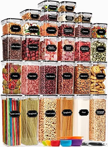 PRAKI 30 Pack Airtight Food Storage Containers for Organizers and Storage by PRAKI