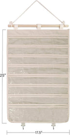 BB Brotrade Hanging Jewelry Organizer,Accessories Organizer,32 Pocket Organizer for Holding Jewelries (Beige-32 Pockets) - Image 5