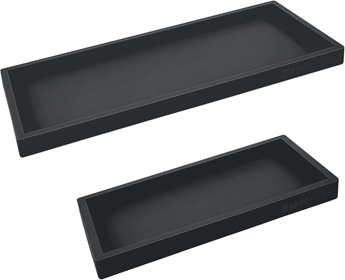 Spacewiser Countertop & Vanity Silicone Tray – 2 PC (11.7" & 7.7") Set by Spacewiser