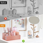 GFWARE Hot Hair Styling Tool Organizer with 3 Stainless Steel Cups, Pink - Image 5