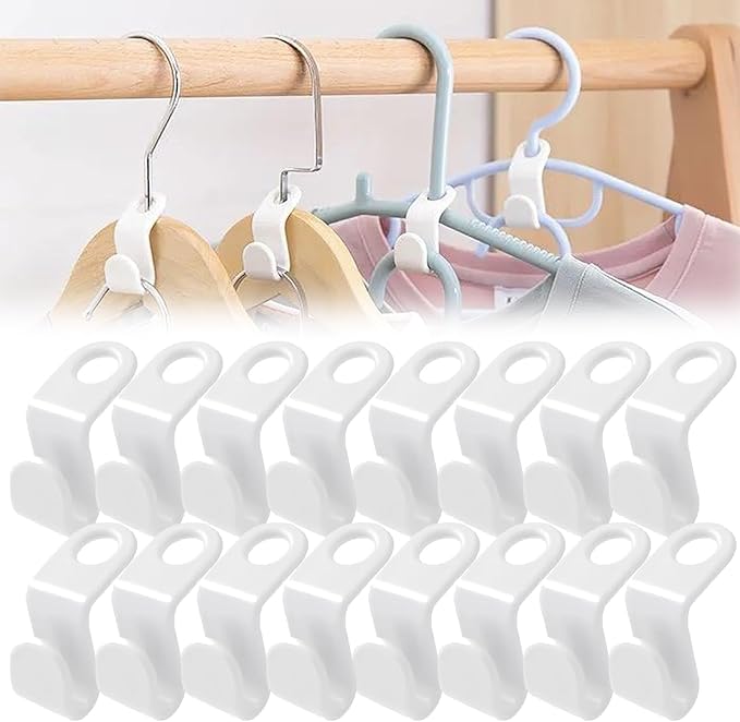 50 PCS Hanger Connector Hooks, Closet Hanging Organizer by Unknown