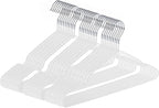Ultra-Thin Metal Hangers, 30 Pack Non-Slip PVC Coated Space Saving Clothes Hangers for Closet, 16 inch Wide for Suits, Dresses, Jackets（White） by Unknown