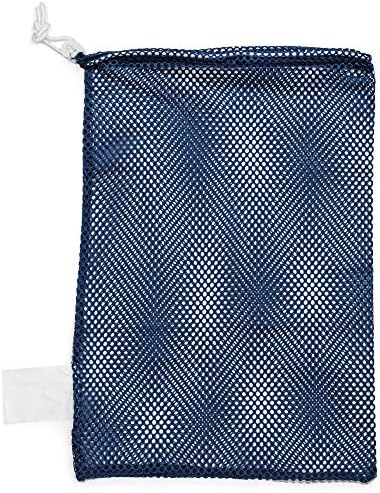 Champion Sports Mesh Equipment Bag – Heavy-Duty Nylon Drawstring Bag with Lock & ID Tag, Breathable Storage Sack for Balls, Swim Gear, Laundry & Toys, Multiple Sizes & Colors by ChampionSports
