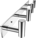 VAEHOLD Hat and Coat Wall Mount Rack - Hooks for Robes, Bags, Keys, and Towels - Bathroom Towel Hanger Organizer (Polished Chrome, “T“ Shape 4 Hooks 1 Pack) by VAEHOLD