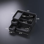 Men's Cologne Organizer with Drawers: Black Men Bathroom Counter Organizer, Dresser Organizer for Shaving Kit, Skincare, Gifts for Men - Image 6