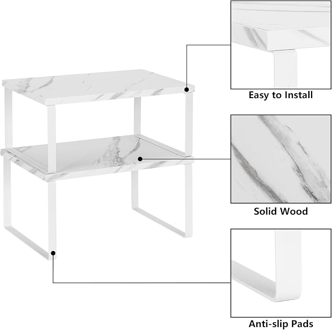 NEX Cabinet Organizer Shelf, Kitchen Counter Shelves Set of 4 - Image 6