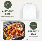 KOMUEE 10 Packs 30 oz Glass Meal Prep Containers with Lids, White - Image 5