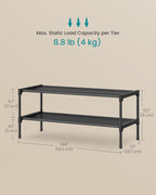 SONGMICS 2-Tier Shoe Rack, Space-Saving, Shoe Storage Organizer - Image 3