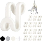 Mlici 60 Pc Space Saving Hanger Connector Hooks for Closet Organizer, White by Mlici