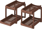 MHXW SXPN Bamboo Under Sink Organizer, 2 Pack Pull Out Cabinet Organizer - Image 9