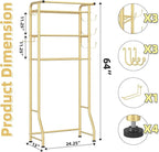 Simple Trending 3 Tier Over The Toilet Rack, Shelf Bathroom, Bathroom Stand Organizer Space Saver, Gold - Image 3
