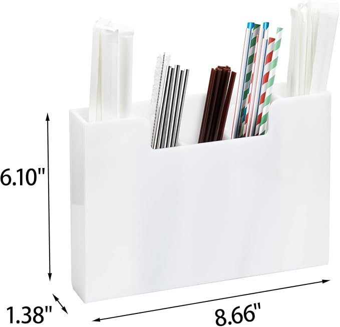 Straw Holder Organizer Dispenser Storage Acrylic for Kitchen Cabinet Door - Image 6