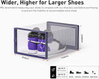 Kuject X-Large Shoe Storage Boxes 12 Pack, Clear Stackable Shoe Organizer | Shoe Case for Closet, Entryway & Under-Bed Storage, Drop-Front Design, Space-Saving Solution for Family Organization,Blue - Image 2