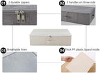 2pcs Clothing Shoes Bedding Lidded Storage Baskets for Underbed Organizer - Image 3