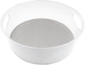 Spectrum Extra Large Tall Lazy Susan Organizer 12.25 in Oyster Gray XL High Wall Turntable Rotating for Kitchen Countertop Table Bathroom Cabinet Refrigerator Pantry Shelf Under Stink Organization by Unknown