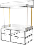 SNSLXH 4-Tier Clear Makeup Organizer Bathroom Storage by SNSLXH