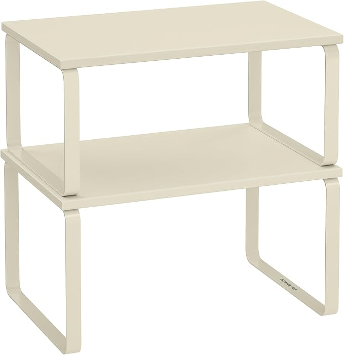 SONGMICS Cabinet Organizer Shelf, Set of 2 Spice Rack, Kitchen Storage by Unknown