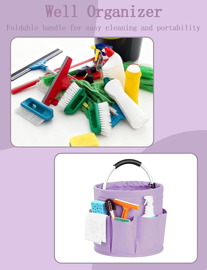 Cleaning Caddy with Handle, for Cleaning Supplies Organizer Bucket - Image 7