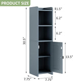 Lomojo Small Bathroom Storage Cabinet Corner, 7.87" Dx7.87 W x31.5 H (Gray) - Image 3