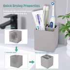 Diatomite Toothbrush Holders Tooth Brush Organizer - Dark Gray - Image 3