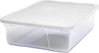 HOMZ Clear Plastic Storage Bins w/Snaplock Lids, 28 Qt, White, 2 Pack | Stackable Container Boxes for Bedroom, Bathroom, Garage, and Office Organization - Image 8