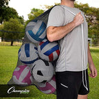 Champion Sports Mesh Equipment Bag – Heavy-Duty Nylon Drawstring Bag with Lock & ID Tag, Breathable Storage Sack for Balls, Swim Gear, Laundry & Toys, Multiple Sizes & Colors - Image 4