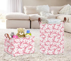 Bowknot Waterproof Laundry Hamper, Baby Nursery Hamper, Clothes Organizer Basket, Room Decor with Portable Design and Foldable (Pink Bowknot) - Image 4
