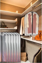 Dress Bags for Hanging Clothes12 PCS Transparent Waterproof Dustproof Bags for Wardrobe Storage Coat Covers for Closet Full Zipper Garment Bags for Long Dress Costumes Gowns Coats 24''x60'' - Image 7