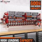 2 Pack Power Tool Organizer Wall Mount, 3-Layer,18 Drill Holders - Image 3