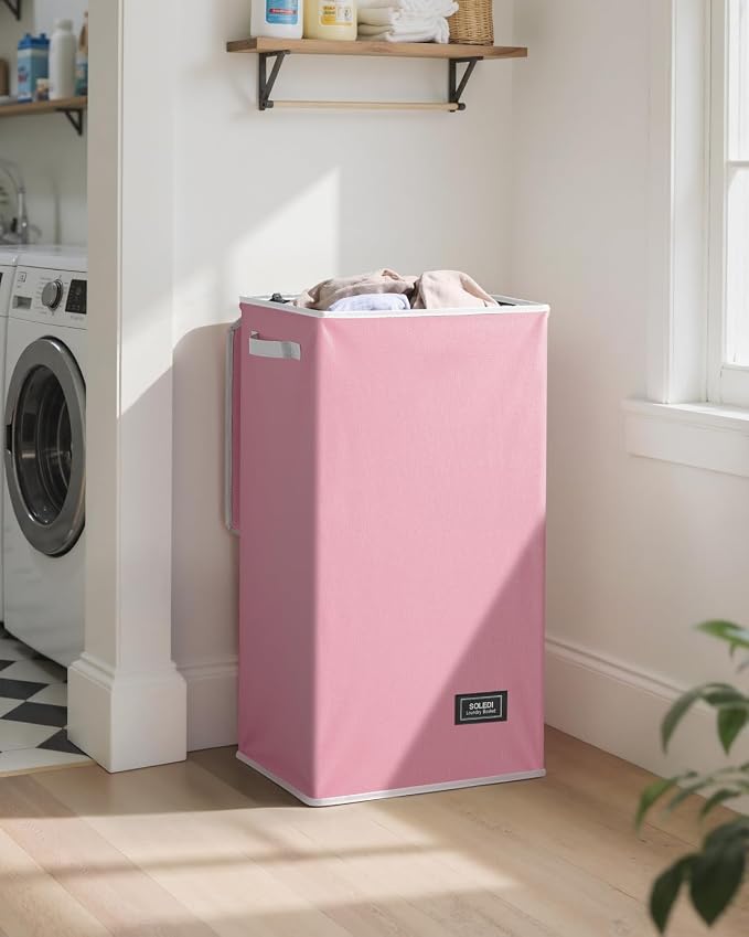SOLEDI 100L Laundry Hamper with Lid, Large Collapsible Laundry Basket - Image 2