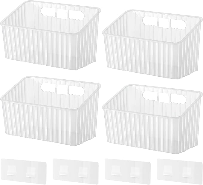 NiHome 4-Pack Cabinet Door Organizer, Adhesive RV Camper Wall Storage Caddy by NiHome