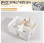 JiatuA Portable Shower Caddy Basket Plastic Caddy Organizer Small White - Image 4