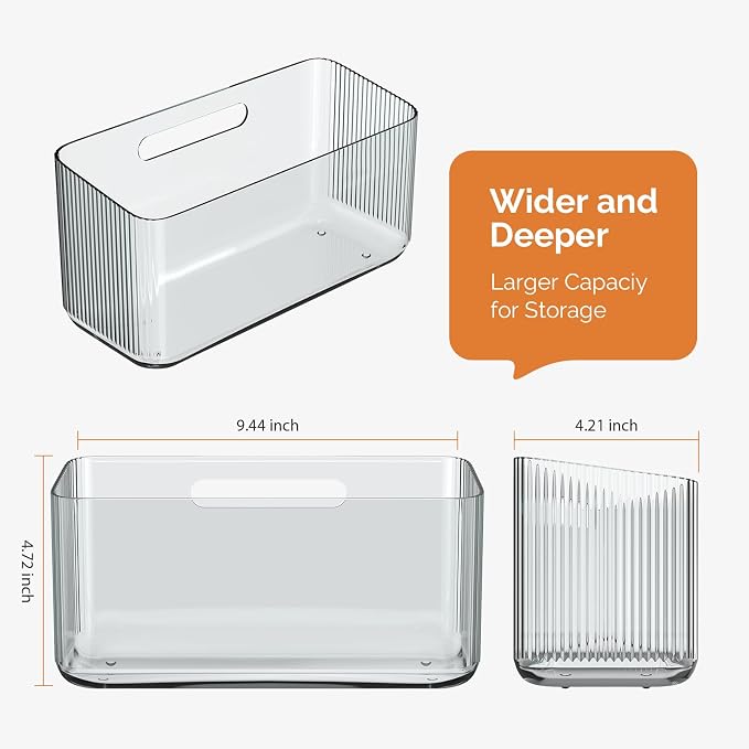 MaraFansie 4 Pack Over Cabinet Organizer Storage Lid Organizer Caddy Space Saver No Drilling Adhesive Hook Over Door Organizer, Clear Gray - Image 6