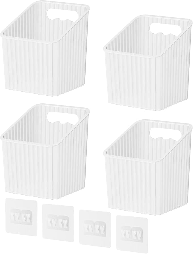 NiHome 4-Pack Cabinet Door Organizer, Adhesive RV Camper Wall Storage Caddy by NiHome