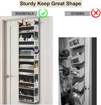 Over The Door Hanging Organizer 6-Shelves and 12 Side Pockets, Over The Door Storage Organizer, Back of Door Organizers for Baby Accessories and Children's Toys (13"x5"x54", Black) - Image 4